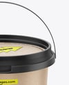 Matte Plastic Bucket with Handle Mockup