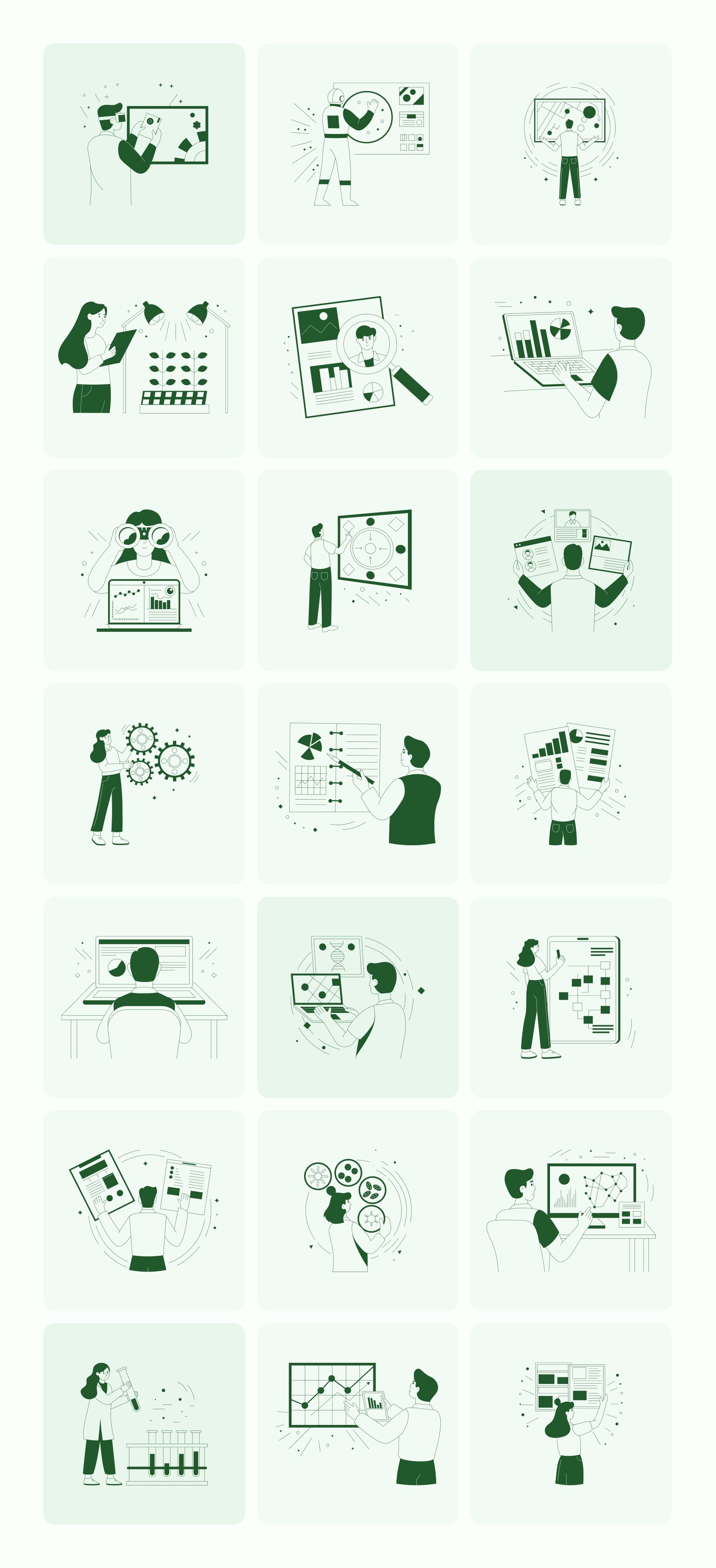 Research Illustration Set