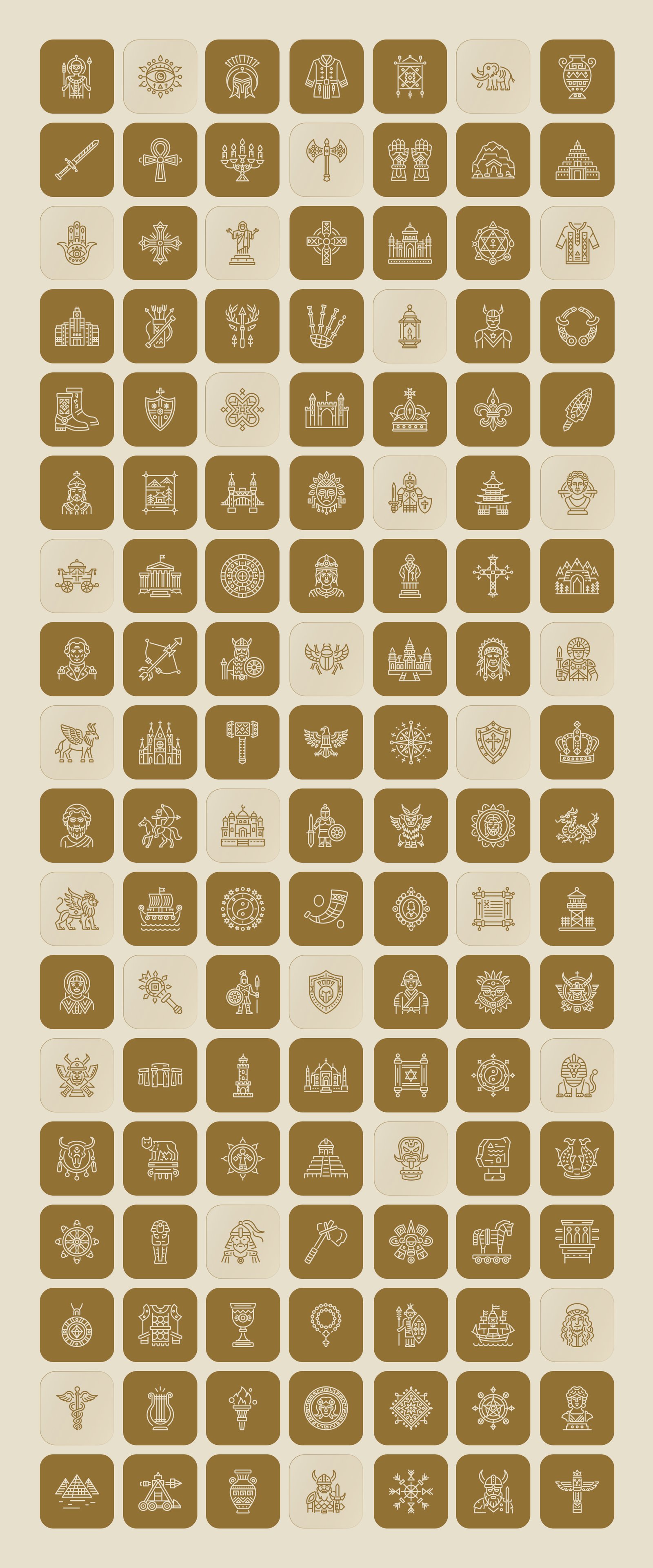 Historical Icons Set