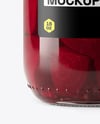 Glass Jar with Pickled Beets Mockup