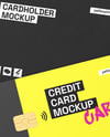 Credit Card w/ Kraft Cardholder Mockup