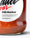 Glass Jar with Marinara Sauce Mockup