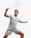 Man Wearing Badminton Uniform Mockup