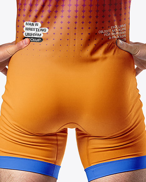 Man Wearing Wrestling Uniform Mockup