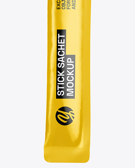 Glossy Stick Sachet Mockup