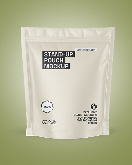 Matte Stand-up Pouch Mockup