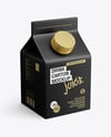 Matte Drink Carton Box Mockup - Half Side view