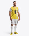 Bearded Man Wearing Full Soccer Kit Mockup