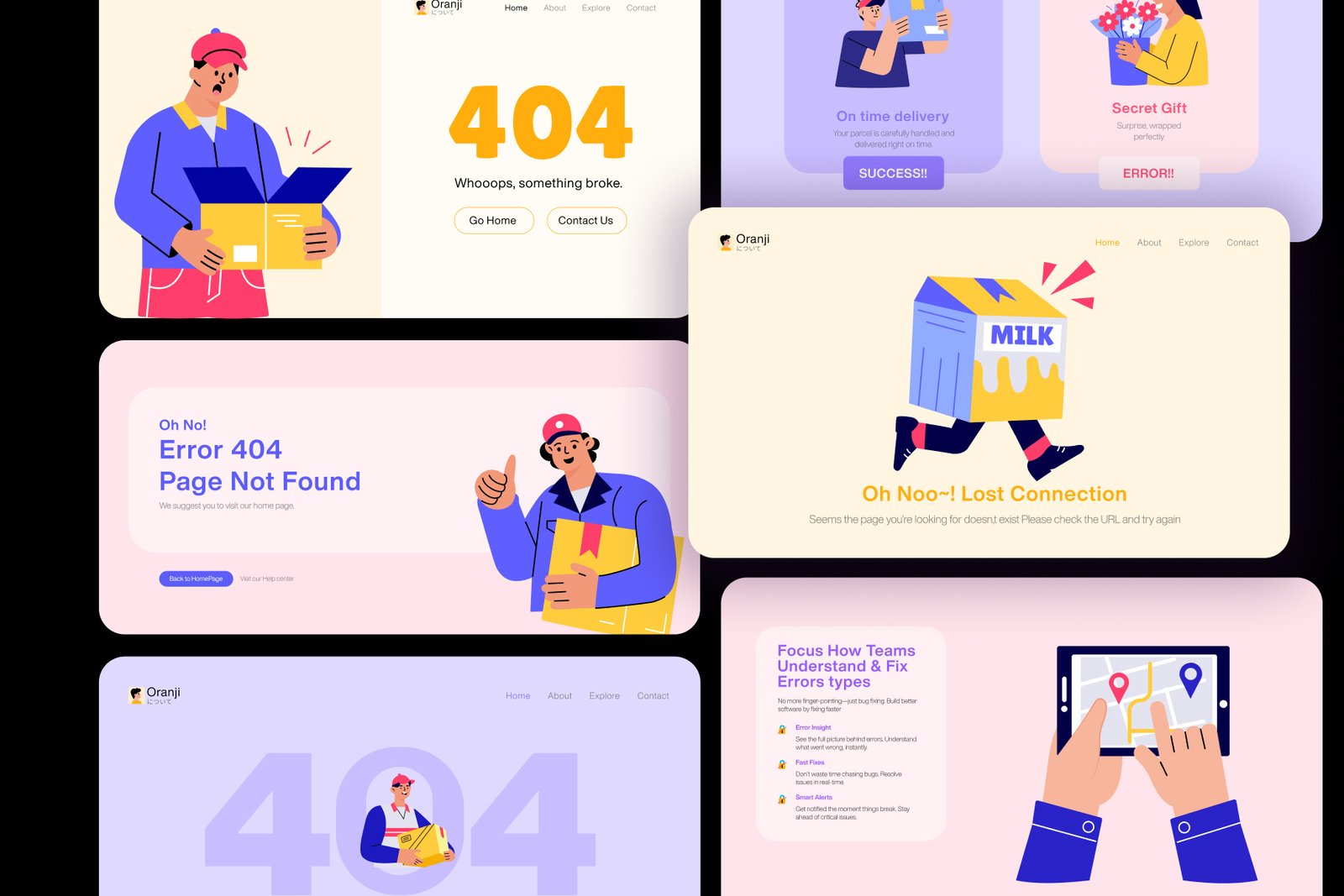 Delivery Illustration Art Set