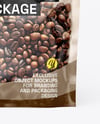 Transparent Pouch with Coffee Beans Mockup