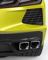 Sport Car Mockup - Back View