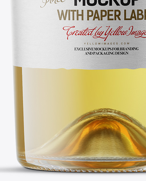 Golden Tequila Bottle Mockup