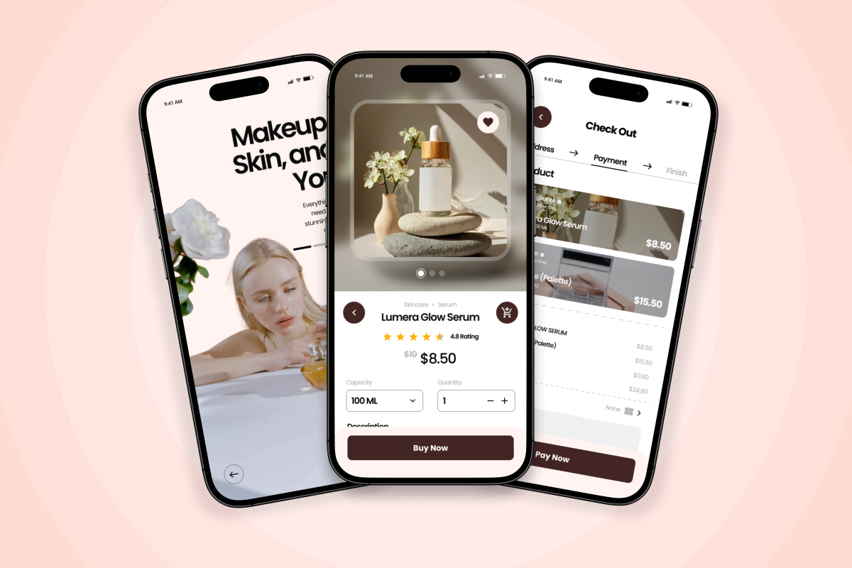 Beautiq – Skincare Shopping App Design Template