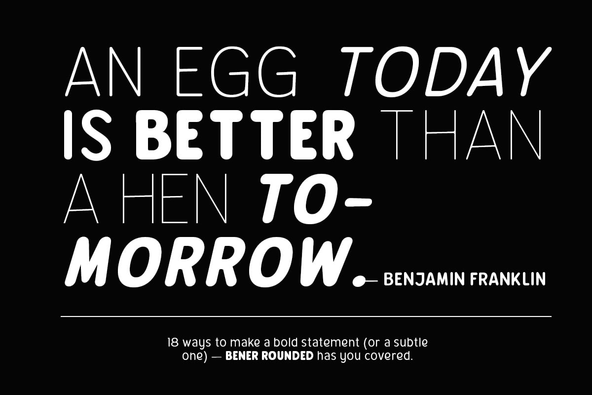 Bener Rounded - Sans Serif Rounded Display Family Font