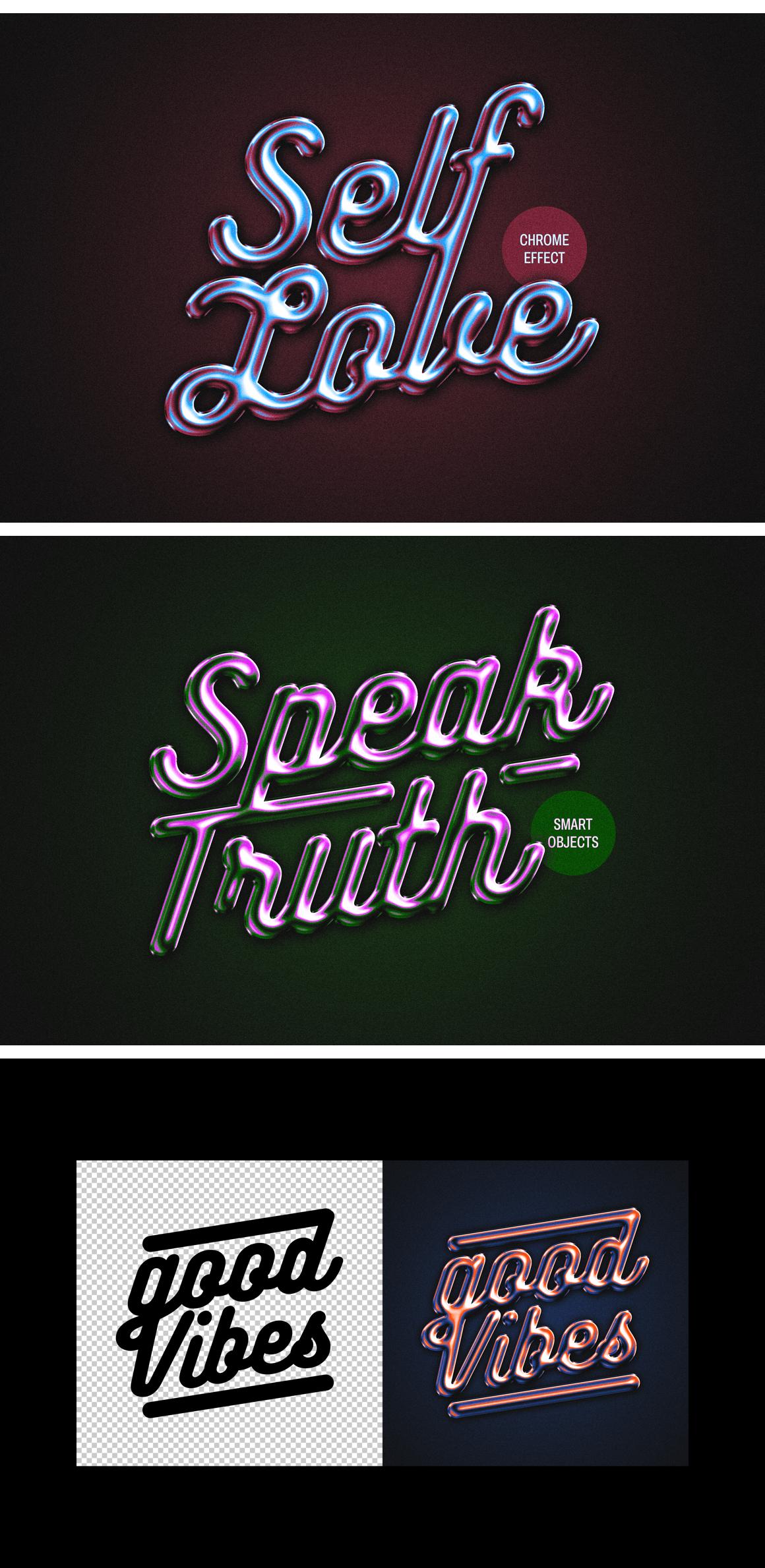 Chrome Text &amp; Logo Effect