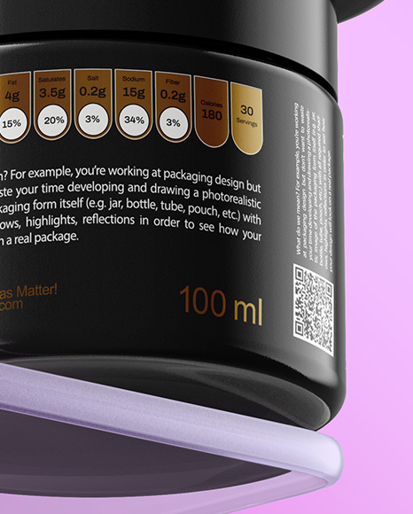 Two Glossy Cosmetic Jars on the Glass Mockup