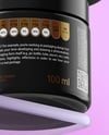 Two Glossy Cosmetic Jars on the Glass Mockup