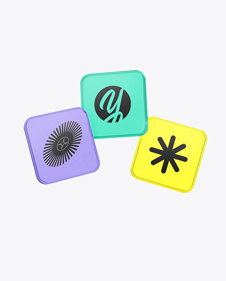 Frosted Glass Icons Mockup