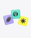 Frosted Glass Icons Mockup