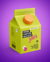 Matte Drink Carton Box Mockup - Half Side view
