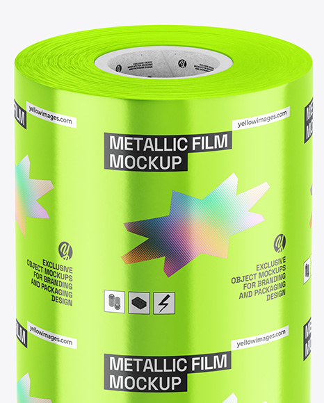 Metallic Film Roll Mockup