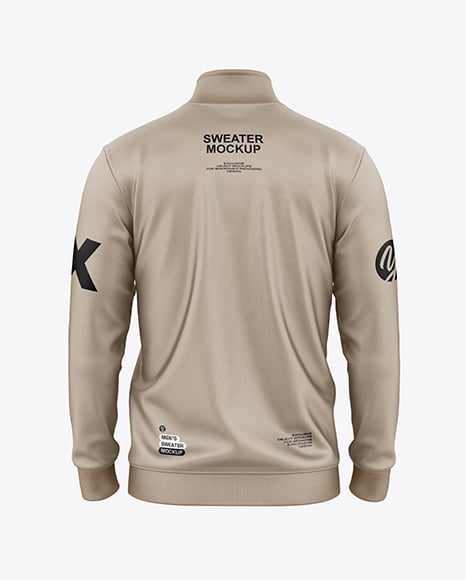 Zip Sweatshirt Mockup - Back View