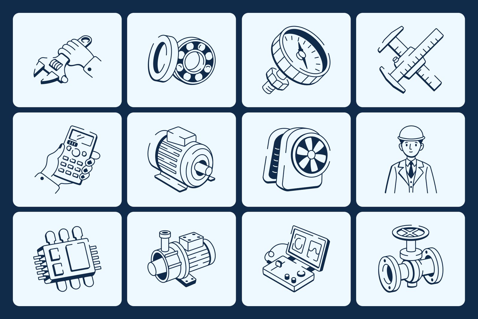Engineering Doodle Icon Set