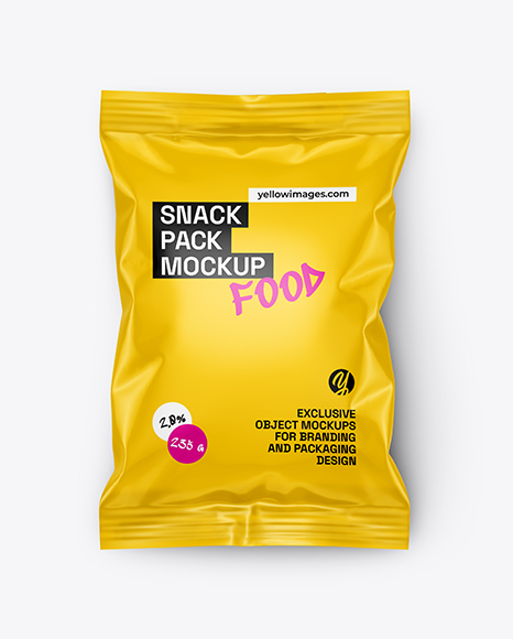 Glossy Snack Pack Mockup