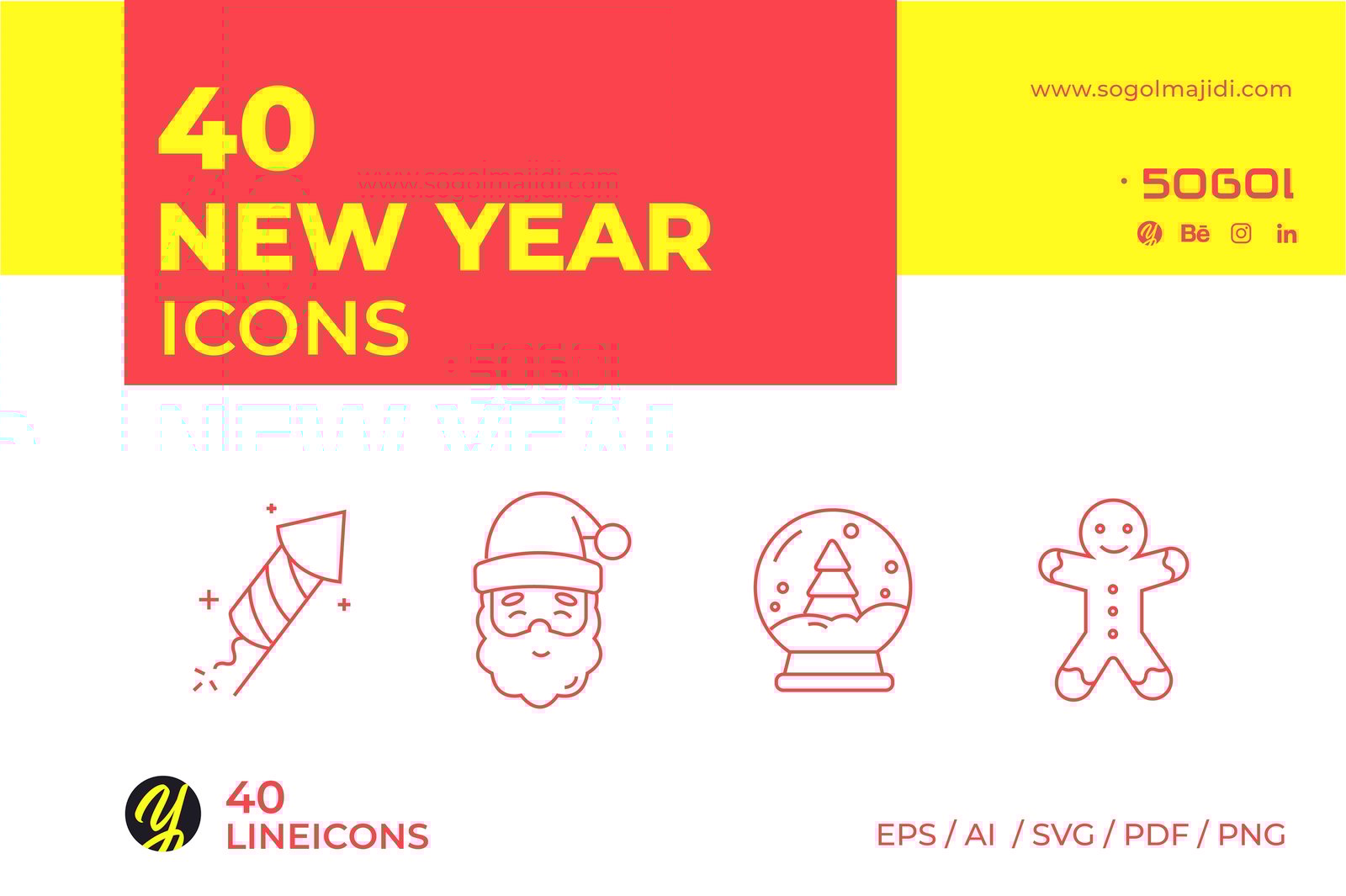 40 New Year Icons