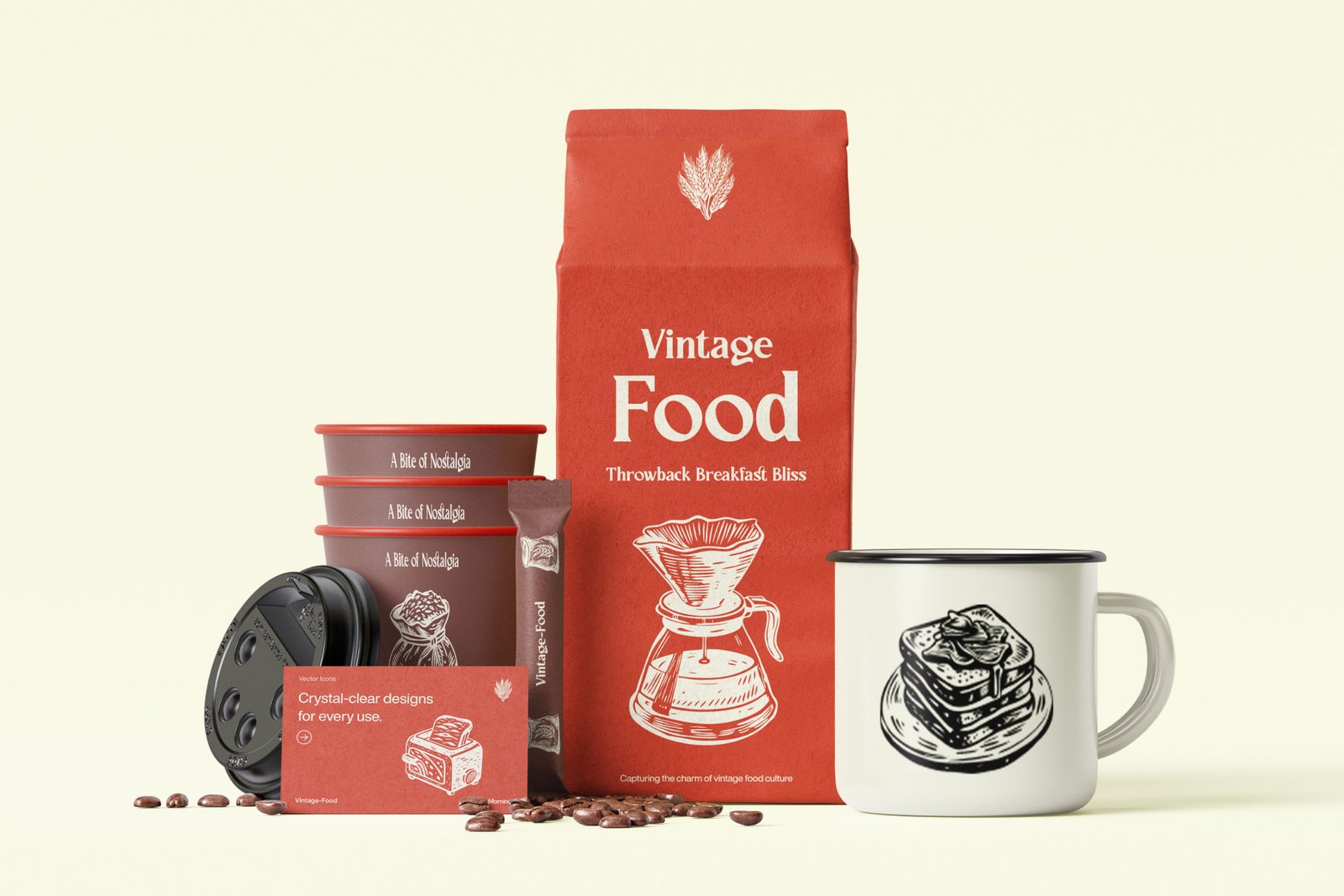 Vintage Food Illustration Set
