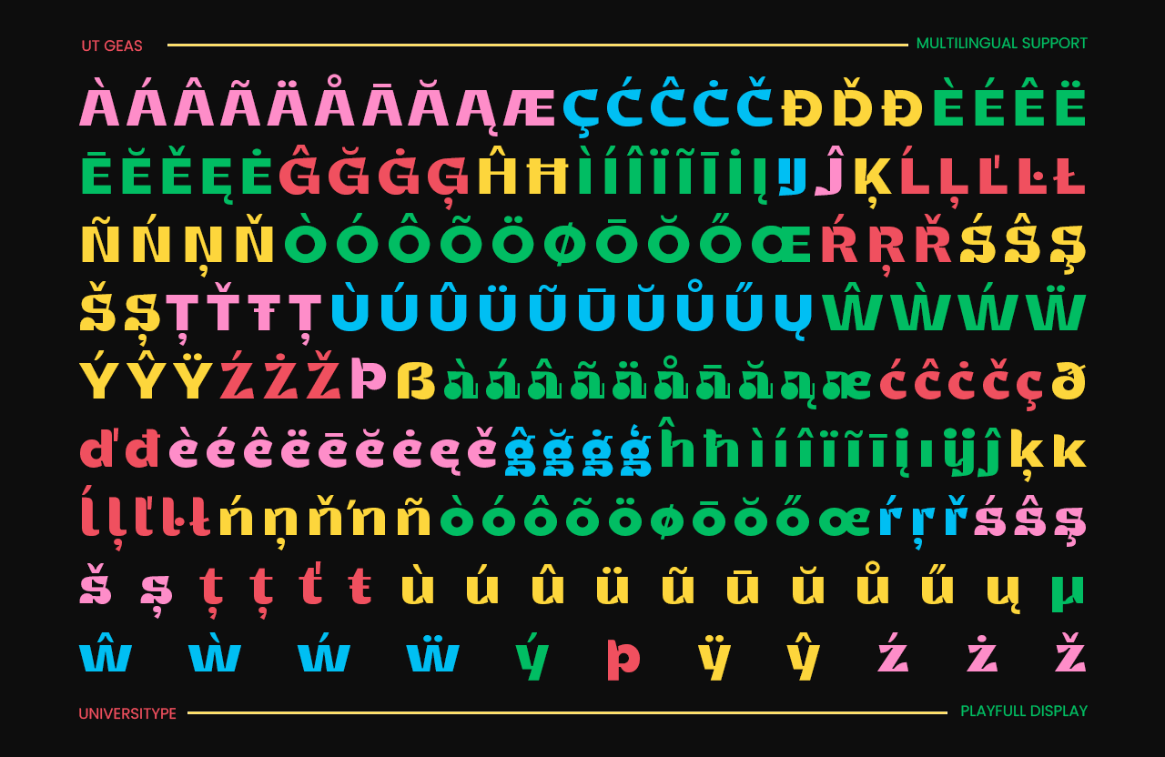 UT Geas - A Playful Display Font