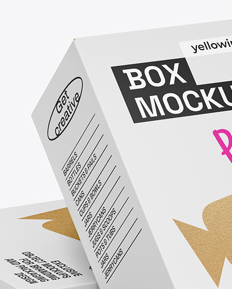 Two Paper Boxes Mockup