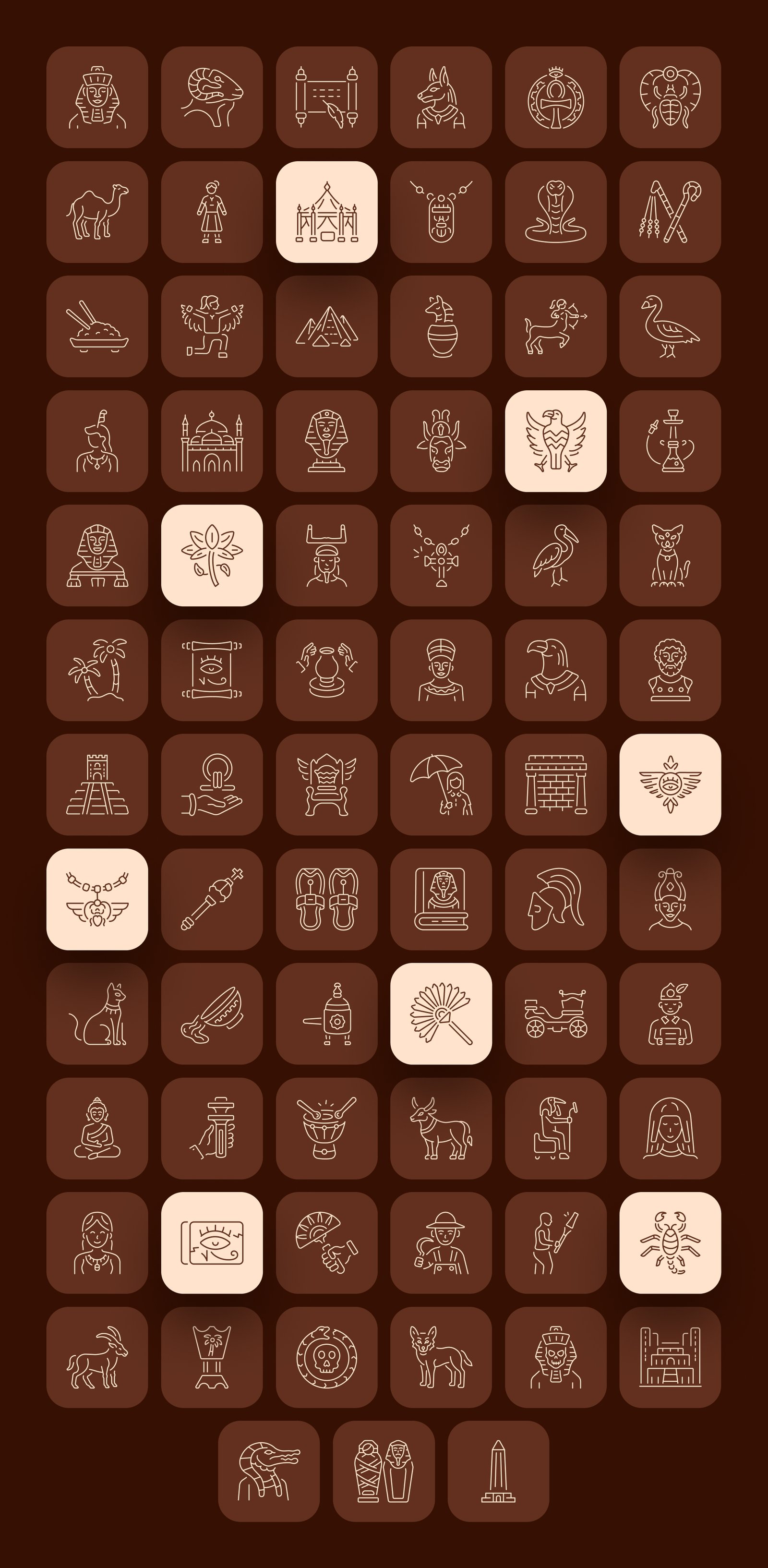 Egypt Icon Art Set