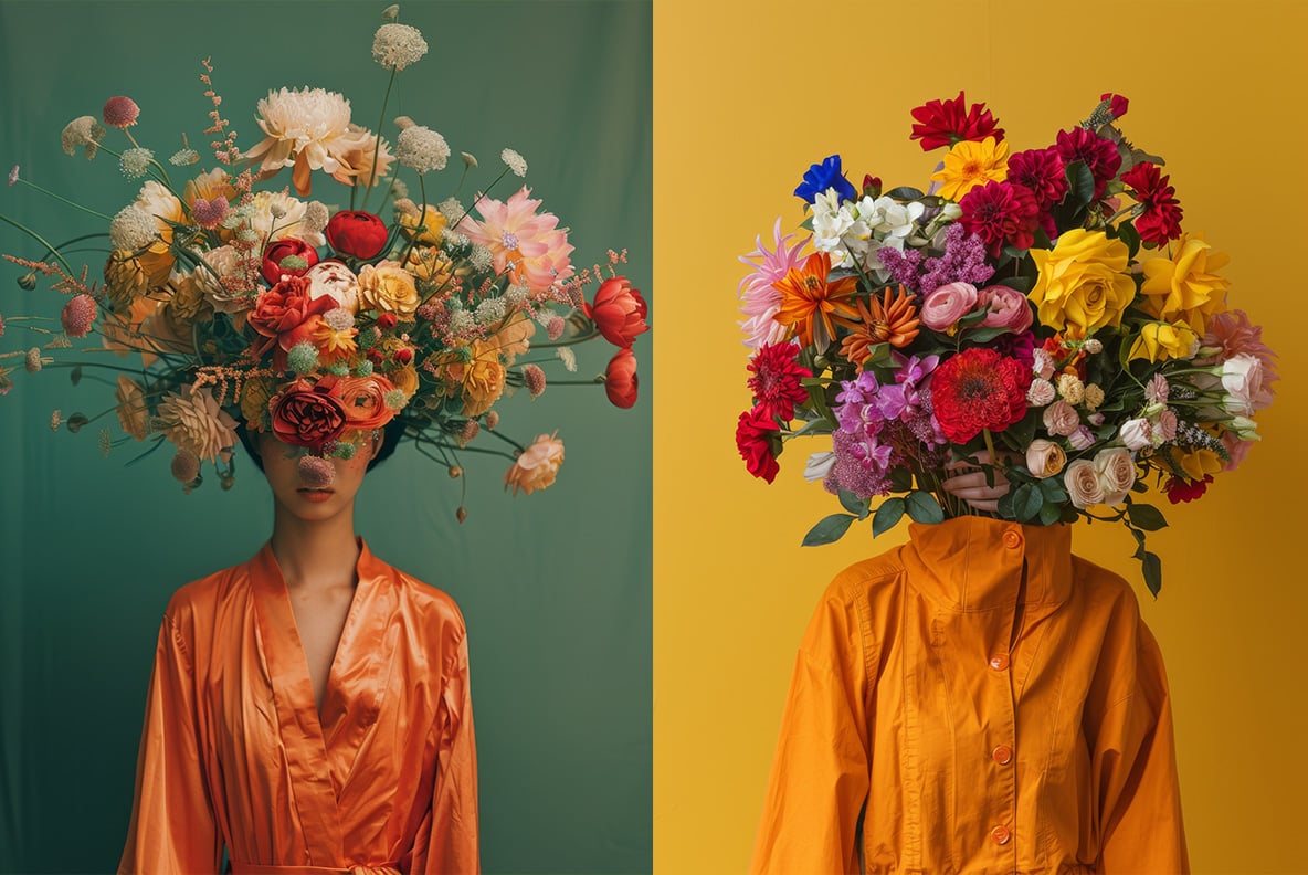 Head bouquet - 42 images