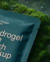 Hydrogel Eye Patch Sachet on Wet Moss Mockup