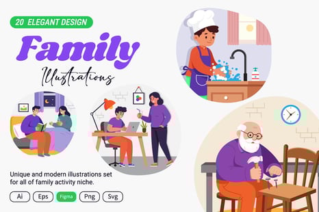 Family Illustrations - Illustrations