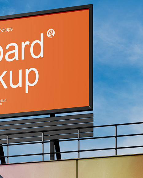 Billboard on the City Street Mockup