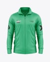 Long Sleeve Track Jacket Mockup - Front View