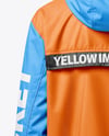 Hooded Windbreaker Jacket Mockup - Back View