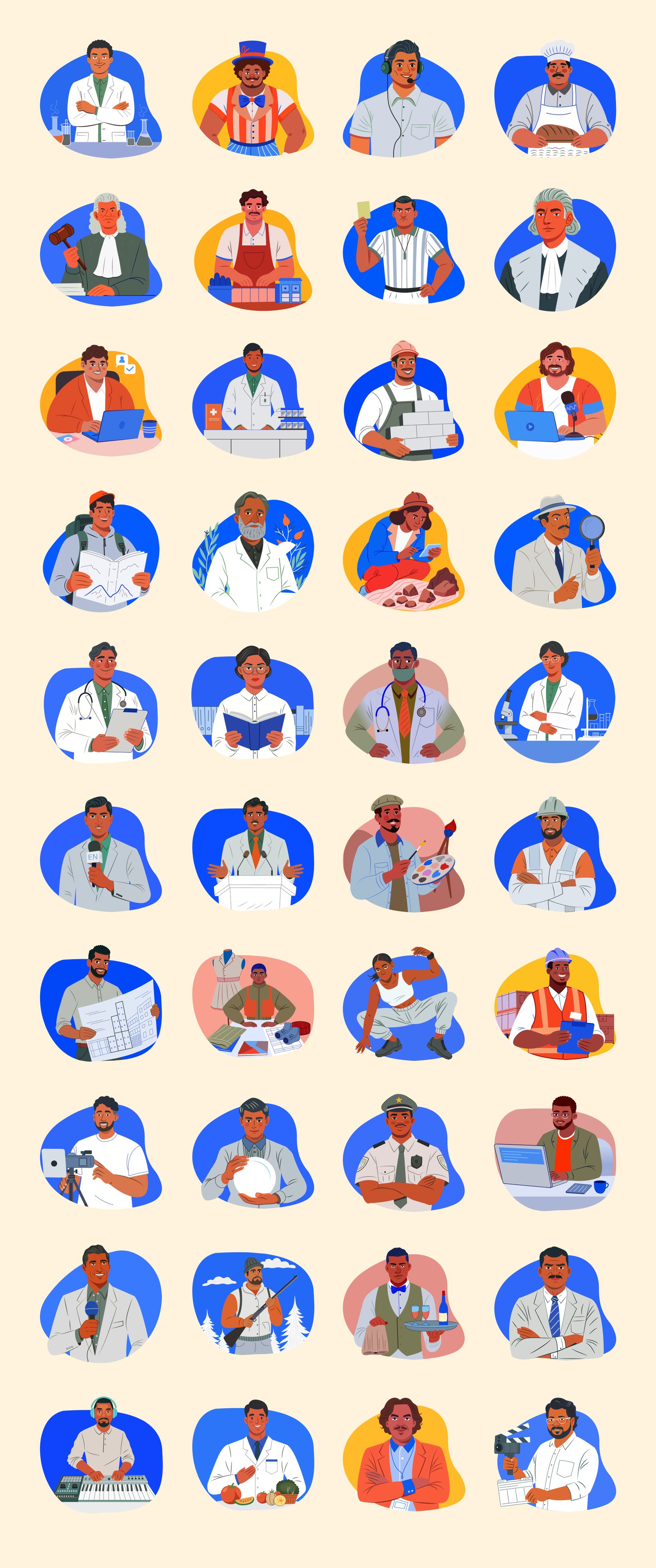 Professions People Character