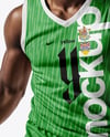 Afro-American Basketball Player Wearing Full Basketball Uniform Mockup