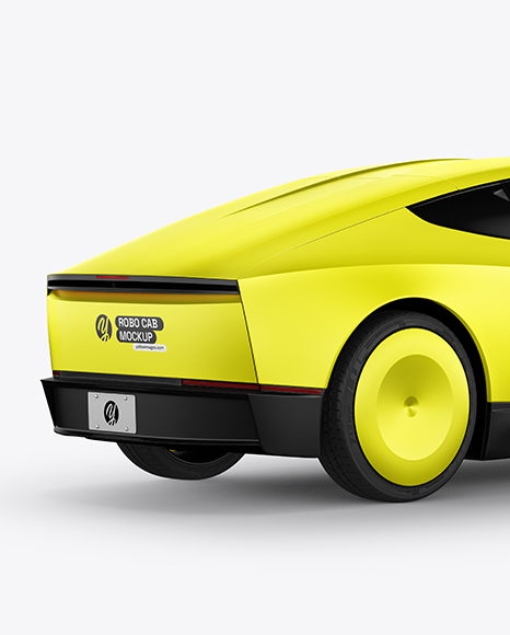 Electric RoboCab Mockup - Back Half Side View