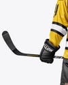 Man Wearing Full Ice Hockey Kit Mockup