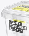 Clear Plastic Food Container Mockup