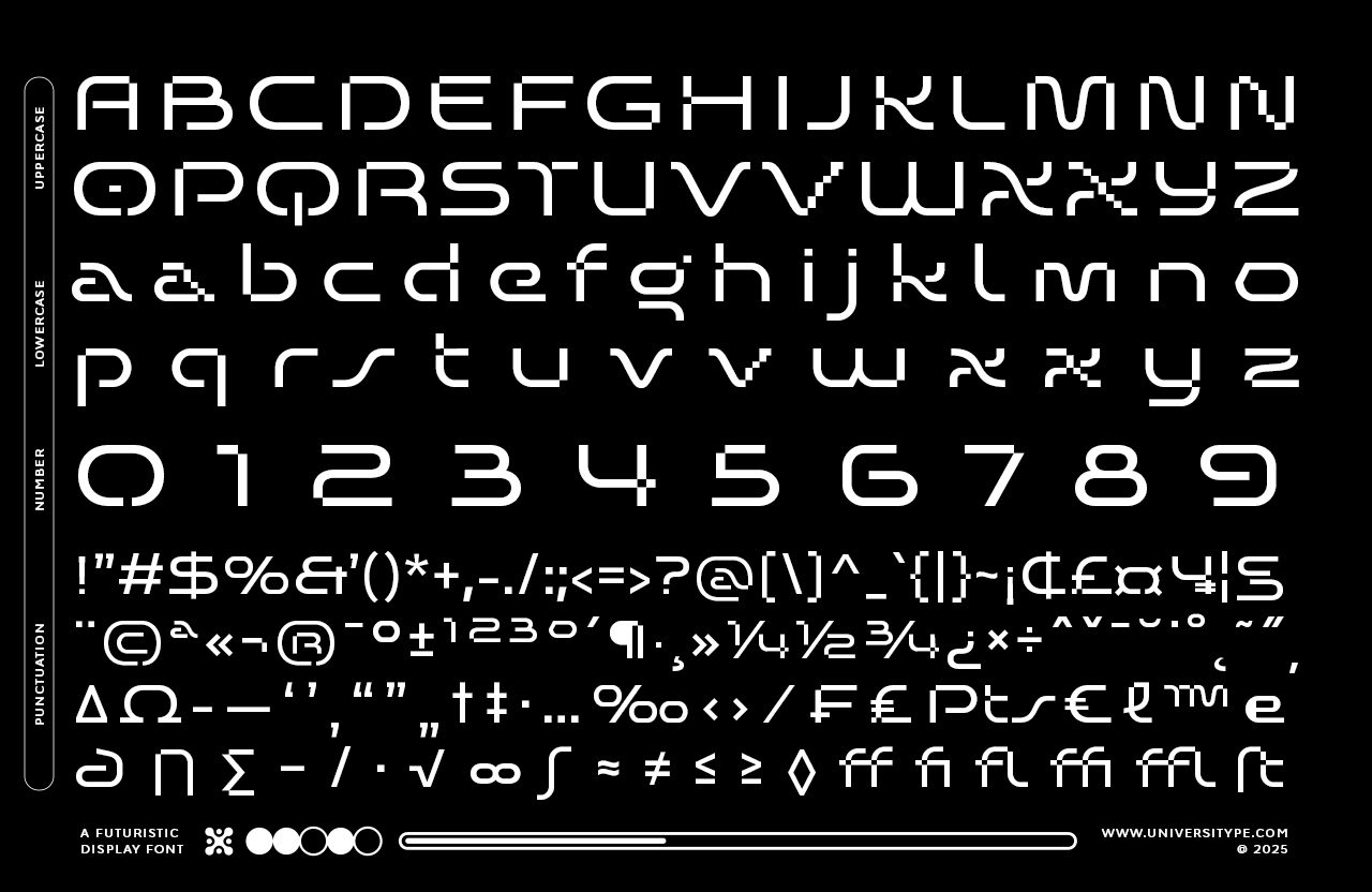 UT Defghio Nixav - A Futuristic Font
