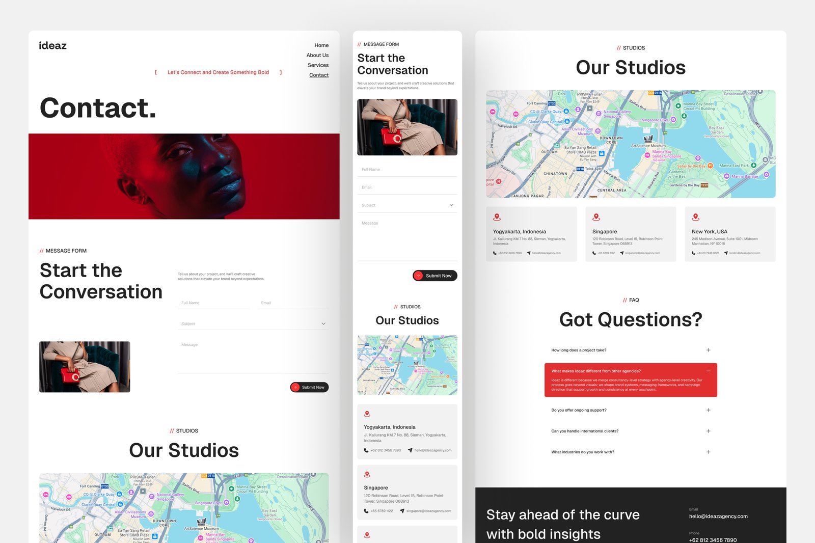 Ideaz – Creative Agency Website UI Figma Template