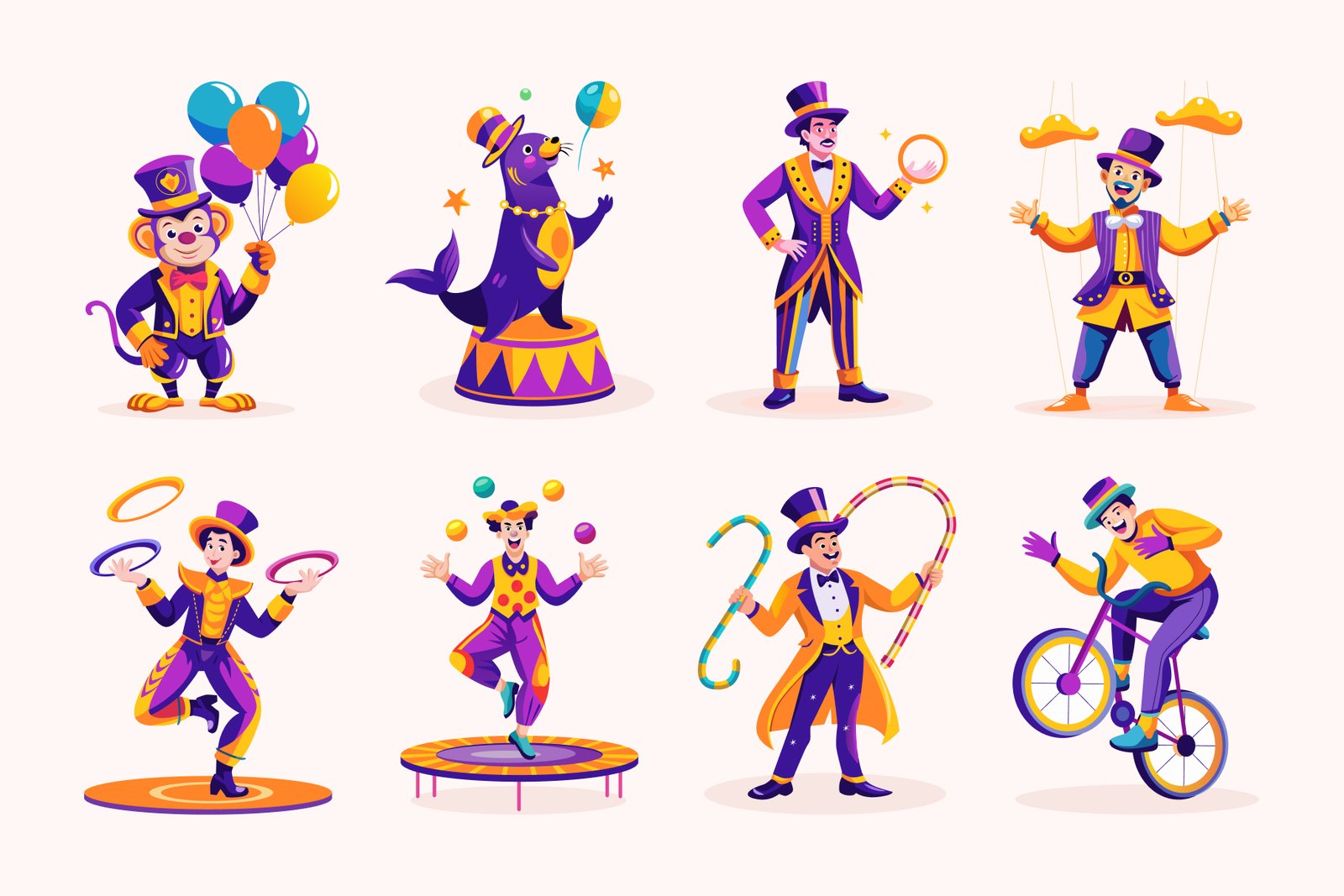 Circus Performer Illustrations