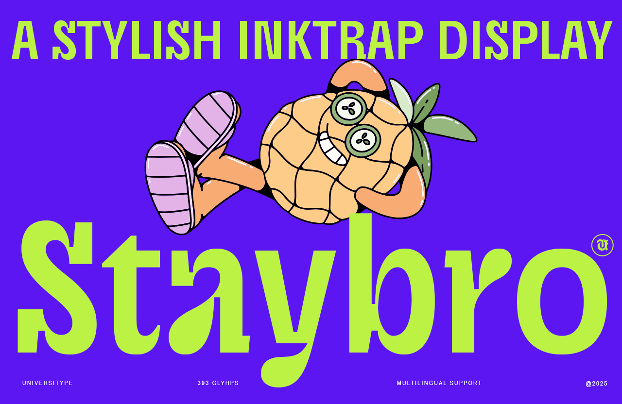 UT Staybro - A Stylish Inktrap Font