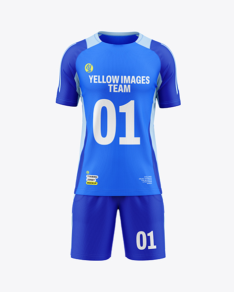 Training Short Sleeve Kit Mockup - Front View