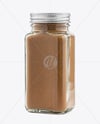Square Glass Jar with Grounded Coriander Mockup